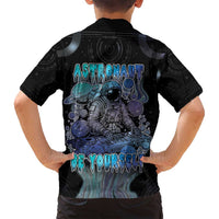 Astronaut Family Matching Off Shoulder Short Dress and Hawaiian Shirt Love Your Mind Find Your Soul - Wonder Print Shop