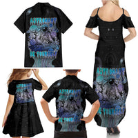 Astronaut Family Matching Summer Maxi Dress and Hawaiian Shirt Love Your Mind Find Your Soul - Wonder Print Shop
