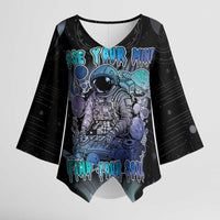 Astronaut Kimono Sleeve Blouse Love Your Mind Find Your Soul - Wonder Print Shop