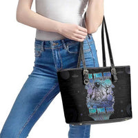Astronaut Leather Tote Bag Love Your Mind Find Your Soul - Wonder Print Shop