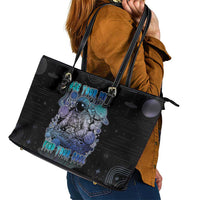 Astronaut Leather Tote Bag Love Your Mind Find Your Soul - Wonder Print Shop
