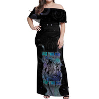 Astronaut Off Shoulder Maxi Dress Love Your Mind Find Your Soul - Wonder Print Shop