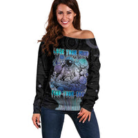 Astronaut Off Shoulder Sweater Love Your Mind Find Your Soul - Wonder Print Shop