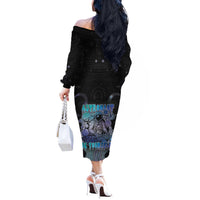 Astronaut Off The Shoulder Long Sleeve Dress Love Your Mind Find Your Soul - Wonder Print Shop