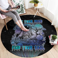Astronaut Round Carpet Love Your Mind Find Your Soul - Wonder Print Shop