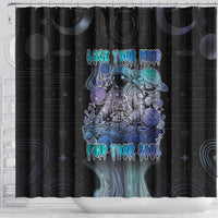Astronaut Shower Curtain Love Your Mind Find Your Soul - Wonder Print Shop