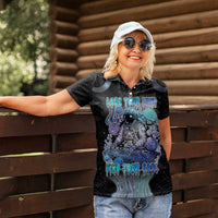 Astronaut Women Polo Shirt Love Your Mind Find Your Soul - Wonder Print Shop