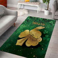 Ireland Area Rug The Shamrock With The Irish Hare Patterns - Wonder Print Shop