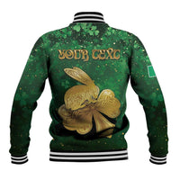 Personalized Ireland Baseball Jacket The Shamrock With The Irish Hare Patterns - Wonder Print Shop