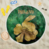Ireland Beach Blanket The Shamrock With The Irish Hare Patterns - Wonder Print Shop