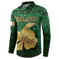 Personalized Ireland Button Sweatshirt The Shamrock With The Irish Hare Patterns - Wonder Print Shop