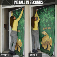 Ireland Door Cover The Shamrock With The Irish Hare Patterns - Wonder Print Shop