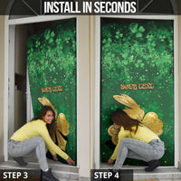 Ireland Door Cover The Shamrock With The Irish Hare Patterns - Wonder Print Shop