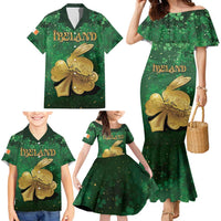 Personalized Ireland Family Matching Mermaid Dress and Hawaiian Shirt The Shamrock With The Irish Hare Patterns - Wonder Print Shop