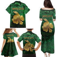 Personalized Ireland Family Matching Puletasi and Hawaiian Shirt The Shamrock With The Irish Hare Patterns - Wonder Print Shop