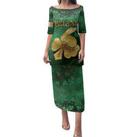 Personalized Ireland Family Matching Puletasi and Hawaiian Shirt The Shamrock With The Irish Hare Patterns - Wonder Print Shop
