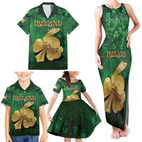 Personalized Ireland Family Matching Tank Maxi Dress and Hawaiian Shirt The Shamrock With The Irish Hare Patterns - Wonder Print Shop