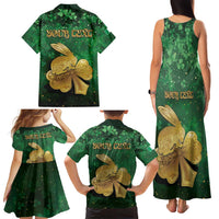 Personalized Ireland Family Matching Tank Maxi Dress and Hawaiian Shirt The Shamrock With The Irish Hare Patterns - Wonder Print Shop