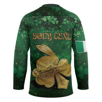 Personalized Ireland Hockey Jersey The Shamrock With The Irish Hare Patterns - Wonder Print Shop