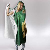 Ireland Hooded Blanket The Shamrock With The Irish Hare Patterns - Wonder Print Shop