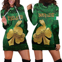 Personalized Ireland Hoodie Dress The Shamrock With The Irish Hare Patterns - Wonder Print Shop