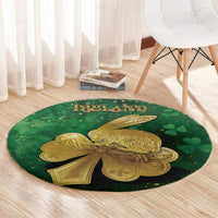 Ireland Round Carpet The Shamrock With The Irish Hare Patterns - Wonder Print Shop
