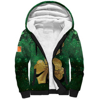 Personalized Ireland Sherpa Hoodie The Shamrock With The Irish Hare Patterns - Wonder Print Shop