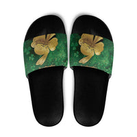 Ireland Slide Sandals The Shamrock With The Irish Hare Patterns - Wonder Print Shop
