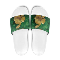 Ireland Slide Sandals The Shamrock With The Irish Hare Patterns - Wonder Print Shop