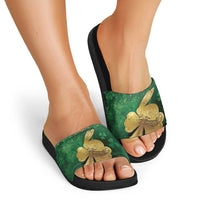 Ireland Slide Sandals The Shamrock With The Irish Hare Patterns - Wonder Print Shop