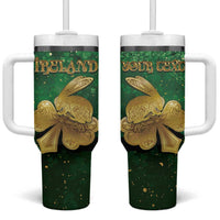 Personalized Ireland Tumbler With Handle The Shamrock With The Irish Hare Patterns - Wonder Print Shop
