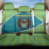 Kazakhstan Back Car Seat Cover The Eagle With Kazakh Patterns - Wonder Print Shop