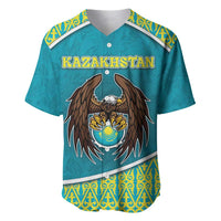 Personalized Kazakhstan Baseball Jersey The Eagle With Kazakh Patterns - Wonder Print Shop