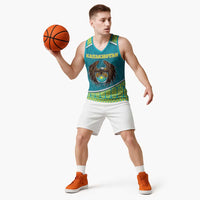 Personalized Kazakhstan Basketball Jersey The Eagle With Kazakh Patterns - Wonder Print Shop