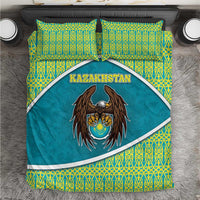 Kazakhstan Bedding Set The Eagle With Kazakh Patterns - Wonder Print Shop