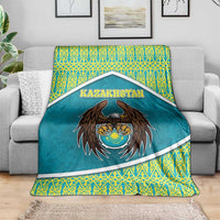 Kazakhstan Blanket The Eagle With Kazakh Patterns - Wonder Print Shop