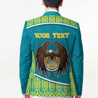 Personalized Kazakhstan Blazer The Eagle With Kazakh Patterns - Wonder Print Shop