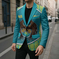 Personalized Kazakhstan Blazer The Eagle With Kazakh Patterns - Wonder Print Shop