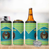 Personalized Kazakhstan 4 in 1 Can Cooler Tumbler The Eagle With Kazakh Patterns - Wonder Print Shop