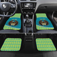 Kazakhstan Car Mats The Eagle With Kazakh Patterns - Wonder Print Shop