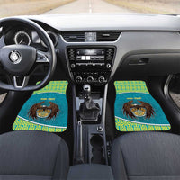 Kazakhstan Car Mats The Eagle With Kazakh Patterns - Wonder Print Shop