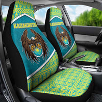 Kazakhstan Car Seat Cover The Eagle With Kazakh Patterns - Wonder Print Shop