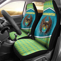 Kazakhstan Car Seat Cover The Eagle With Kazakh Patterns - Wonder Print Shop