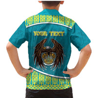 Personalized Kazakhstan Family Matching Mermaid Dress and Hawaiian Shirt The Eagle With Kazakh Patterns - Wonder Print Shop