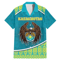 Personalized Kazakhstan Family Matching Mermaid Dress and Hawaiian Shirt The Eagle With Kazakh Patterns - Wonder Print Shop