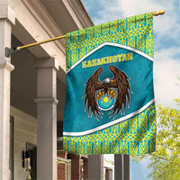 Kazakhstan Garden Flag The Eagle With Kazakh Patterns - Wonder Print Shop