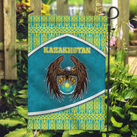 Kazakhstan Garden Flag The Eagle With Kazakh Patterns - Wonder Print Shop