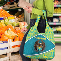 Kazakhstan Grocery Bag The Eagle With Kazakh Patterns - Wonder Print Shop