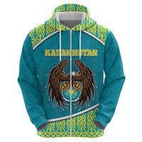 Personalized Kazakhstan Hoodie The Eagle With Kazakh Patterns - Wonder Print Shop