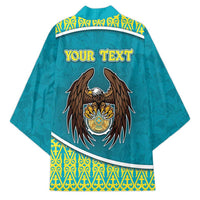 Personalized Kazakhstan Kimono The Eagle With Kazakh Patterns - Wonder Print Shop